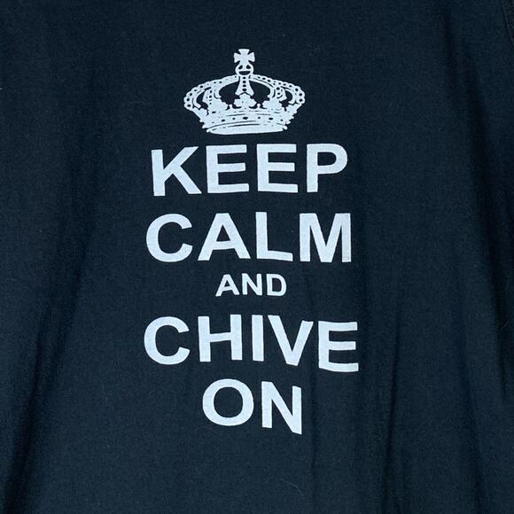 Keep Calm And Chive On Black Tank Top SIze XL - Picture 2 of 4